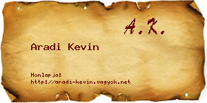 Aradi Kevin névjegykártya